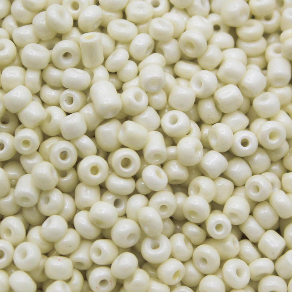 Seed Bead Bulk Bags - 6/0 - Ivory Opaque - 447g/6,000pcs