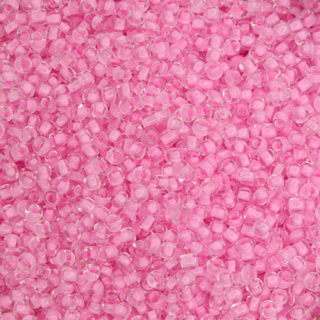Seed Bead Bulk Bags - 8/0 - Creamy Pink Colorlined - 449g/13,000pcs