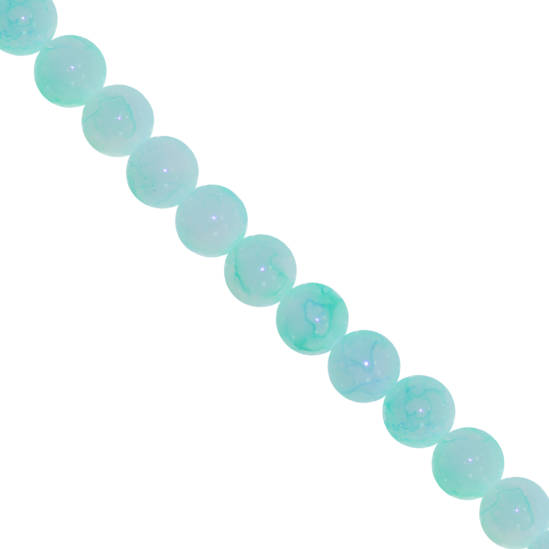 Marble Style Glass Beads, Opaque, 8mm, Approx 90 pcs per strand, Available in Multiple Colours