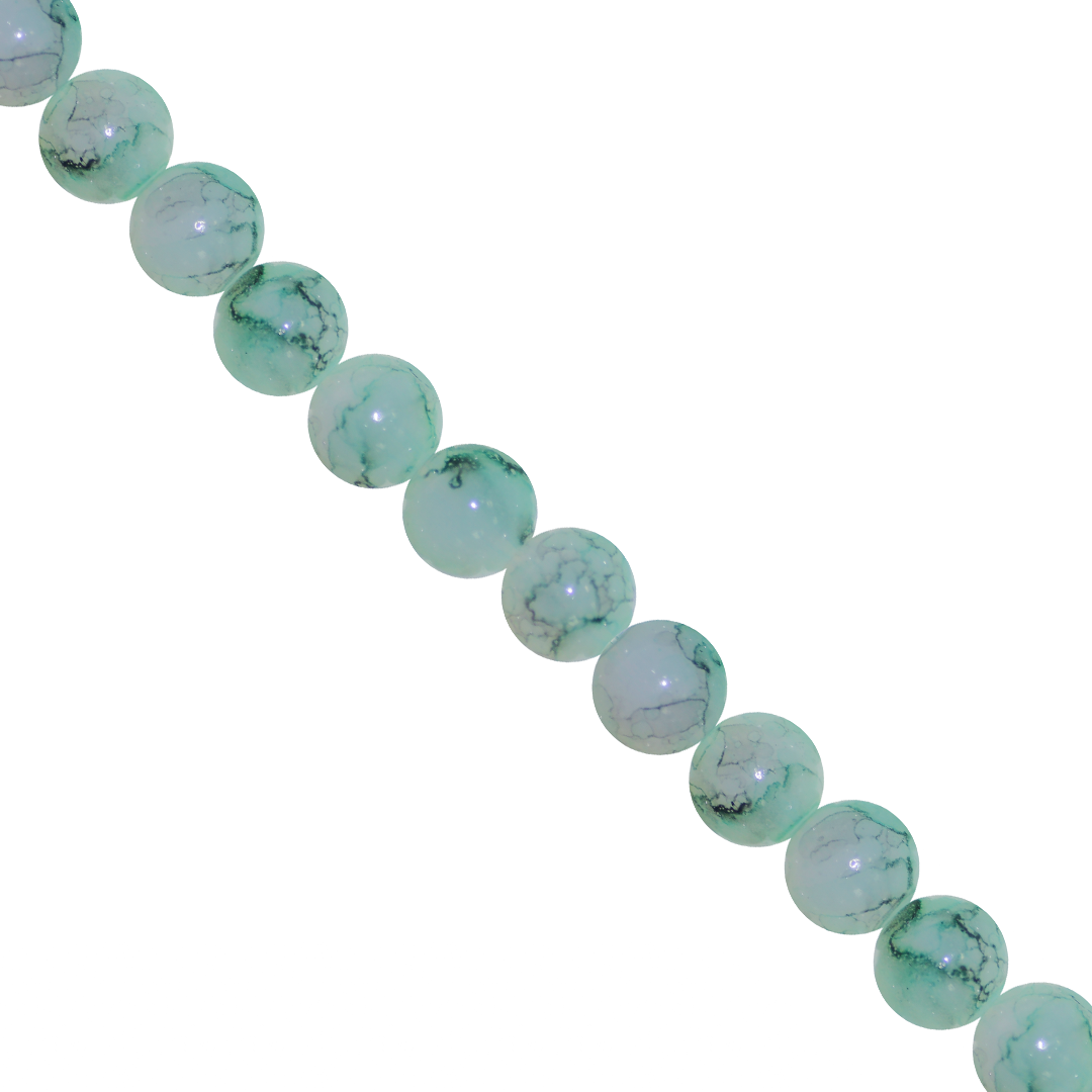 Marble Style Glass Beads, Opaque, 8mm, Approx 90 pcs per strand, Available in Multiple Colours