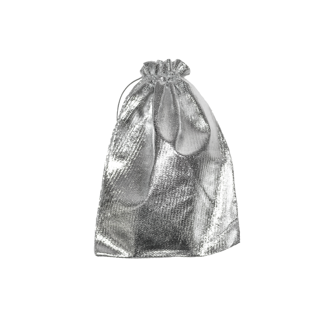 Tools, Organza Pouches, Silver, Polyester, 16.5cm x  11.5cm, Sold Per pkg of 100