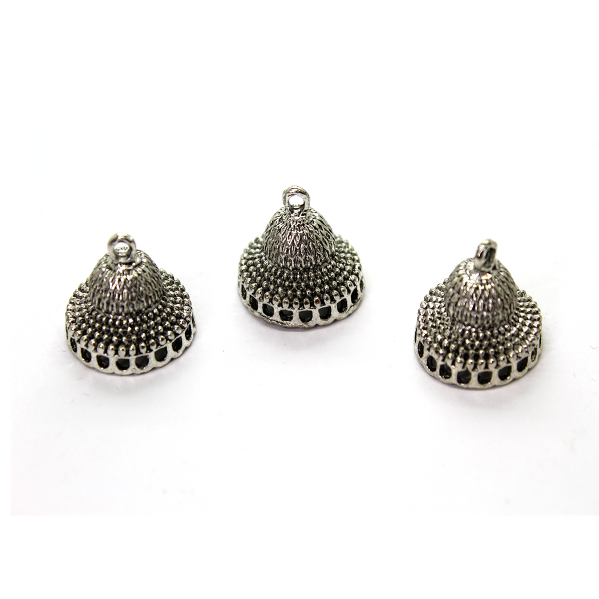 Earring, Jhumka, Alloy, 21mm x 22mm, Available in Antique Gold or Silver, 1 pair