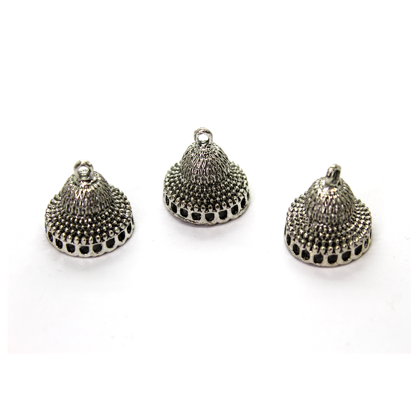 Earring, Jhumka, Alloy, 21mm x 22mm, Available in Antique Gold or Silver, 1 pair