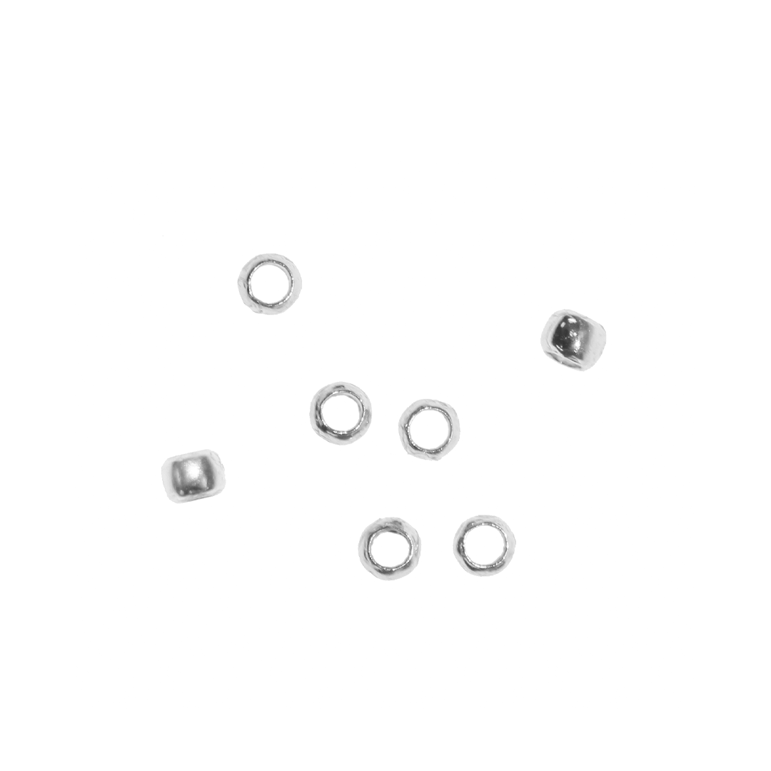 Crimp Beads, Round, 2mm x 1.5mm, Sold Per pkg of Approx 100, Available in Multiple Materials