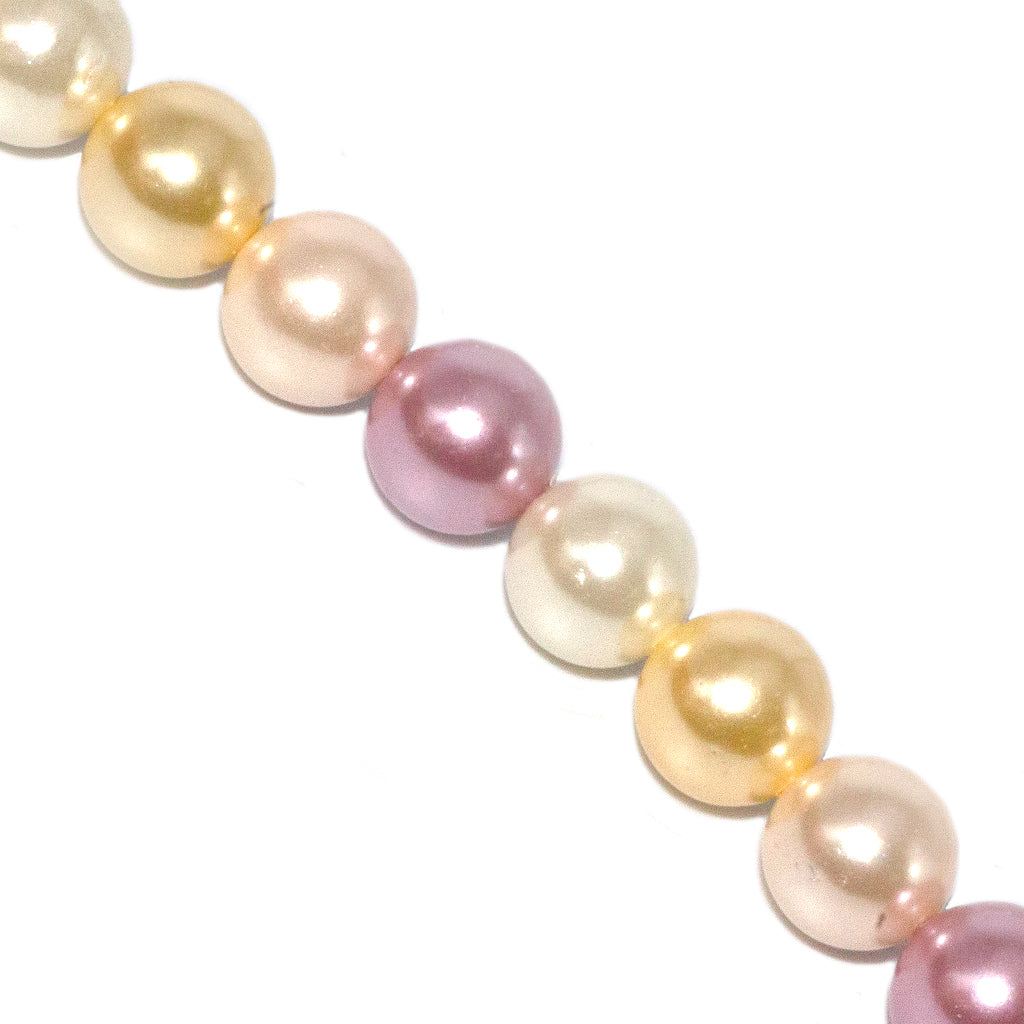 Shell Pearls Pink Yellow White Available in Multiple Sizes
