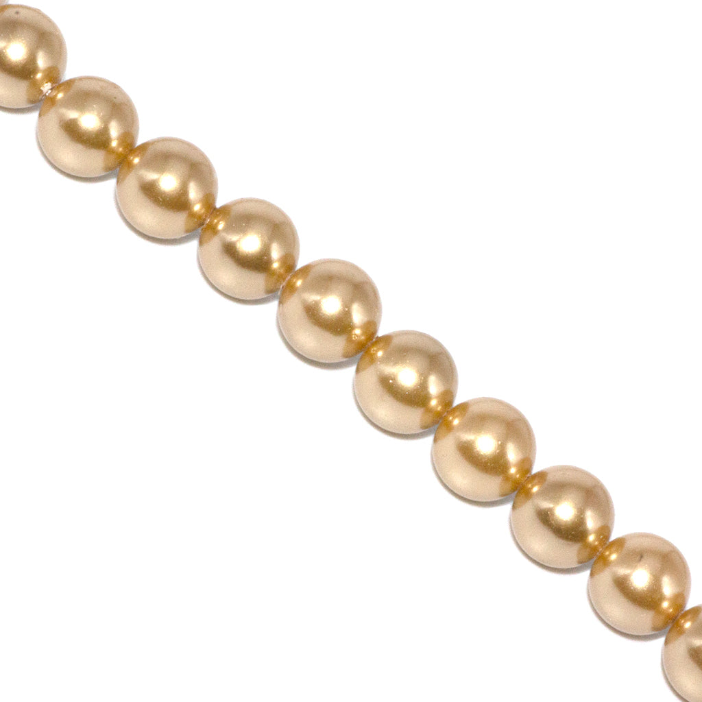 Shell Pearls, Gold, Available in Multiple Sizes