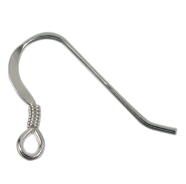 Earring, Sterling Silver, Shepherds Hook - 21mm x 12mm - 1 pair