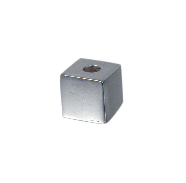 Bead, Cube, Sterling Silver, 6mm x 6mm, 1pc