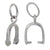 Bail, Sterling Silver,  13mm L, 5mm W - 2pcs - Butterfly Beads