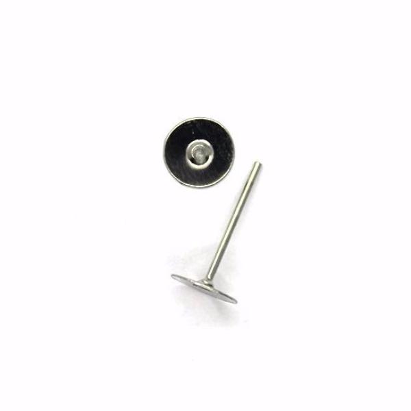Earrings, Grey, Alloy, Stud Earnuts, 11mm x 6mm, sold per pkg of 30