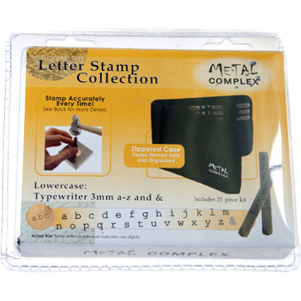 Metal Complex - Letter Stamp Collection, Typerwriter Lowercase 3mm (a-z and &)