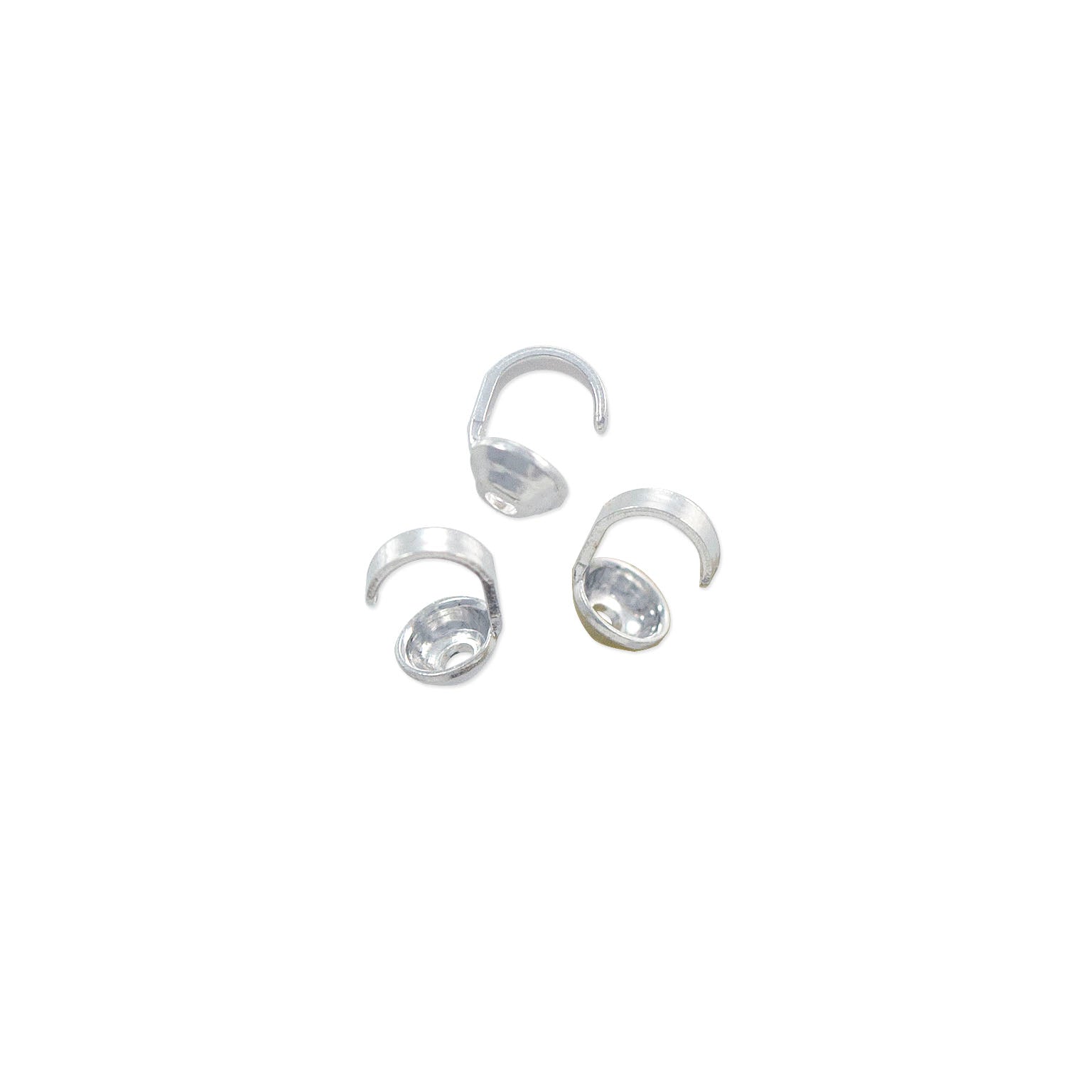 Terminator, Bead Tip, Single Cup, Sterling Silver, Available in Multiple Sizes