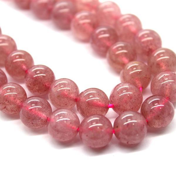 Strawberry Quartz (HQ), Semi-Precious Stone, 10mm, Approx 36 pcs per strand