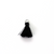 Tassels, Petit Tassel with Ring, Black Silk Thread, 1 inch, 4pcs