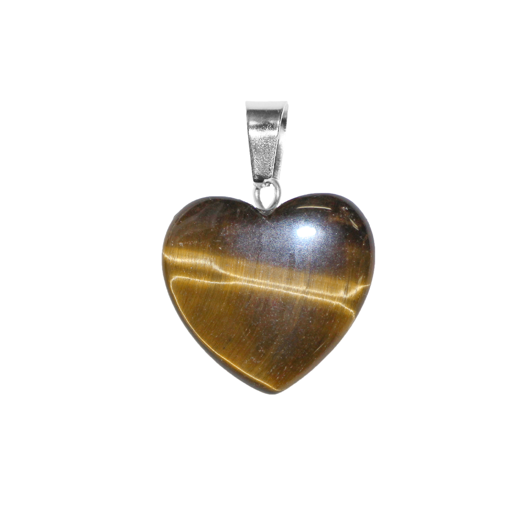 Gemstone Pendant, Heart Shape, 20mm x 20mm, Available in Multiple Gemstones- 1 pc