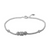 Tennis Bracelet, Sterling Silver with Rhodium, 7 inch
