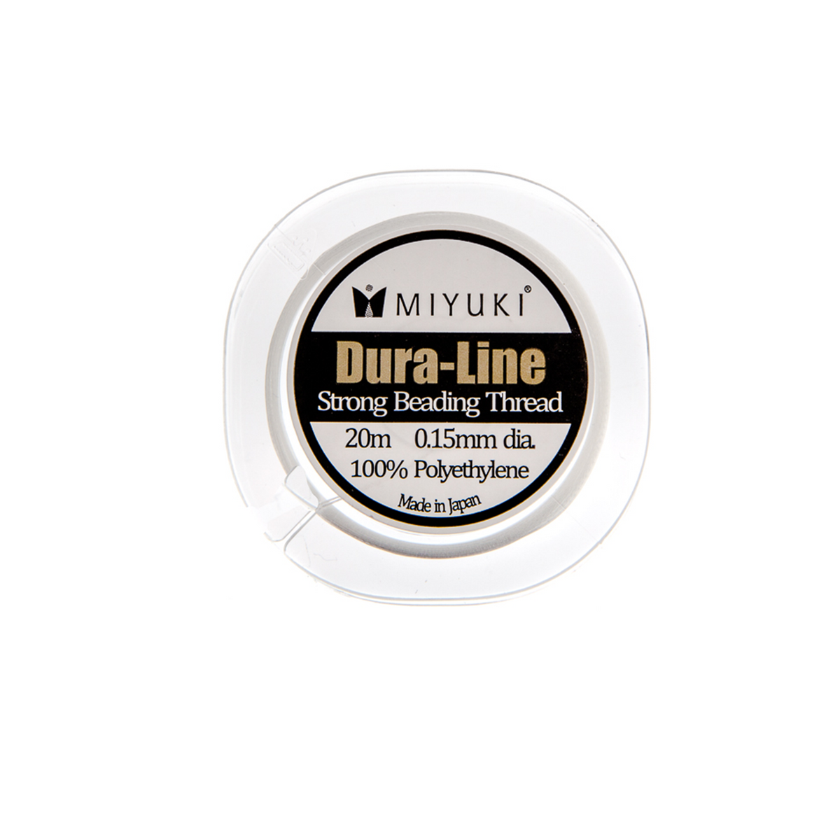 Miyuki Dura-Line Beading Thread, Available in 0.12mm &amp; 0.15mm, Crystal, ~ 20 meters