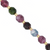 Faceted Hexagon Gemstones With Gold Spacer Bead, 8mm, Available in Various Gemstones