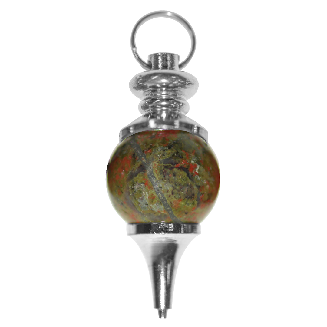 Sephoroton Pendulum, 40mm x 18mm, Available in Multiple Semi-Precious Stones - 1 pc