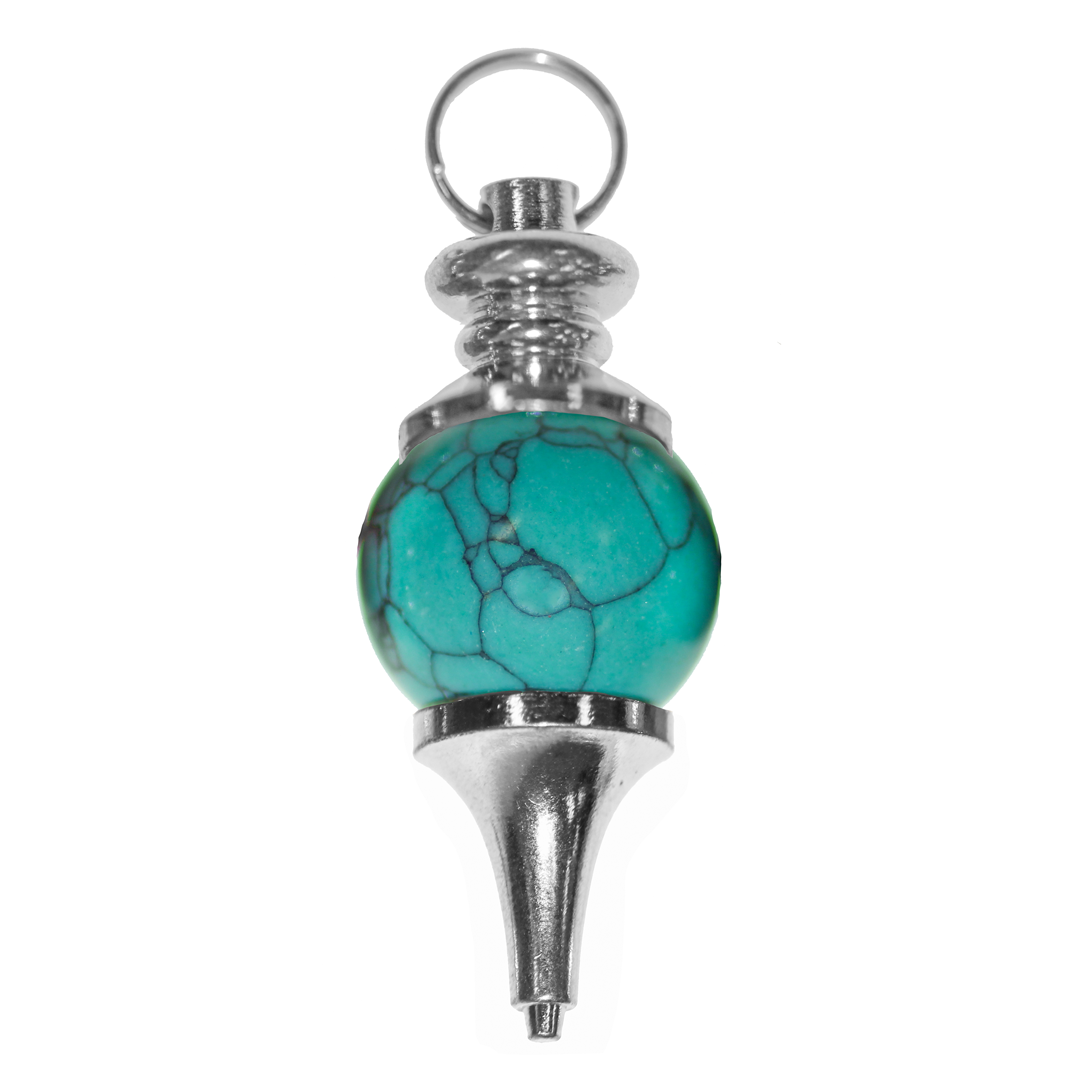 Sephoroton Pendulum, 40mm x 18mm, Available in Multiple Semi-Precious Stones - 1 pc