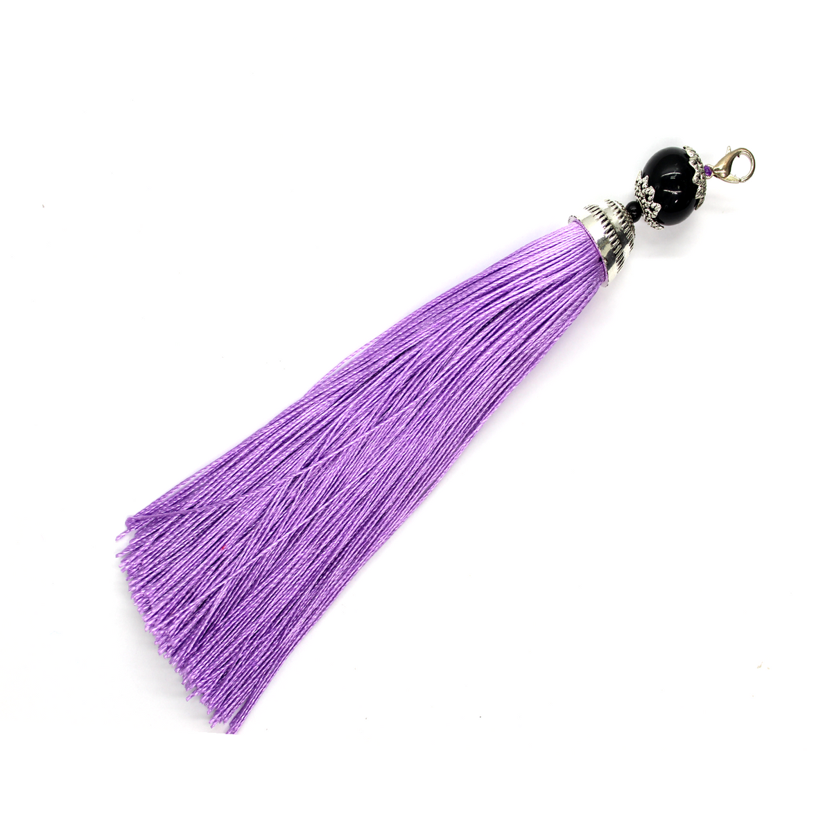 Tassels, Silk Fringe thread with Lobster Clasp, 6 inch, 1pc, Available in 13 colors