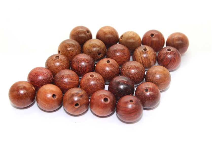 Sandal Wood, Brown Wood Beads, 10mm, 2mm hole size 60 pcs per package