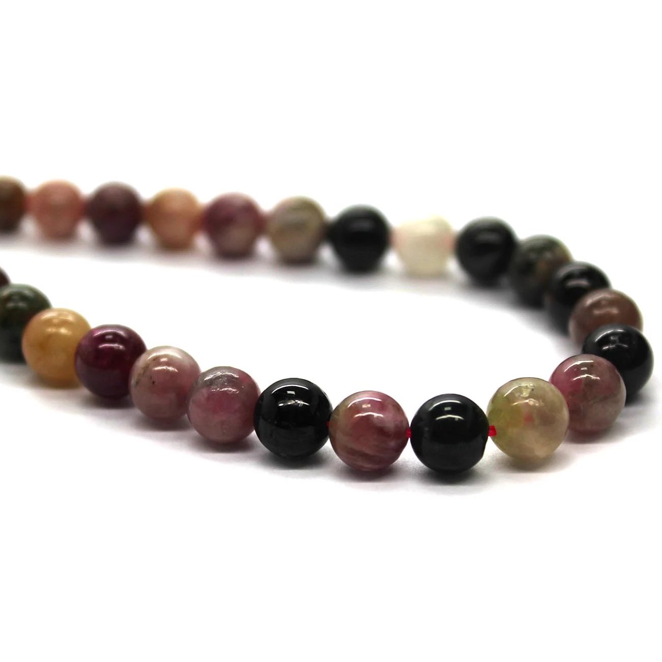 Watermelon Tourmaline, Semi-Precious Stone, 10mm, 42 pcs per strand