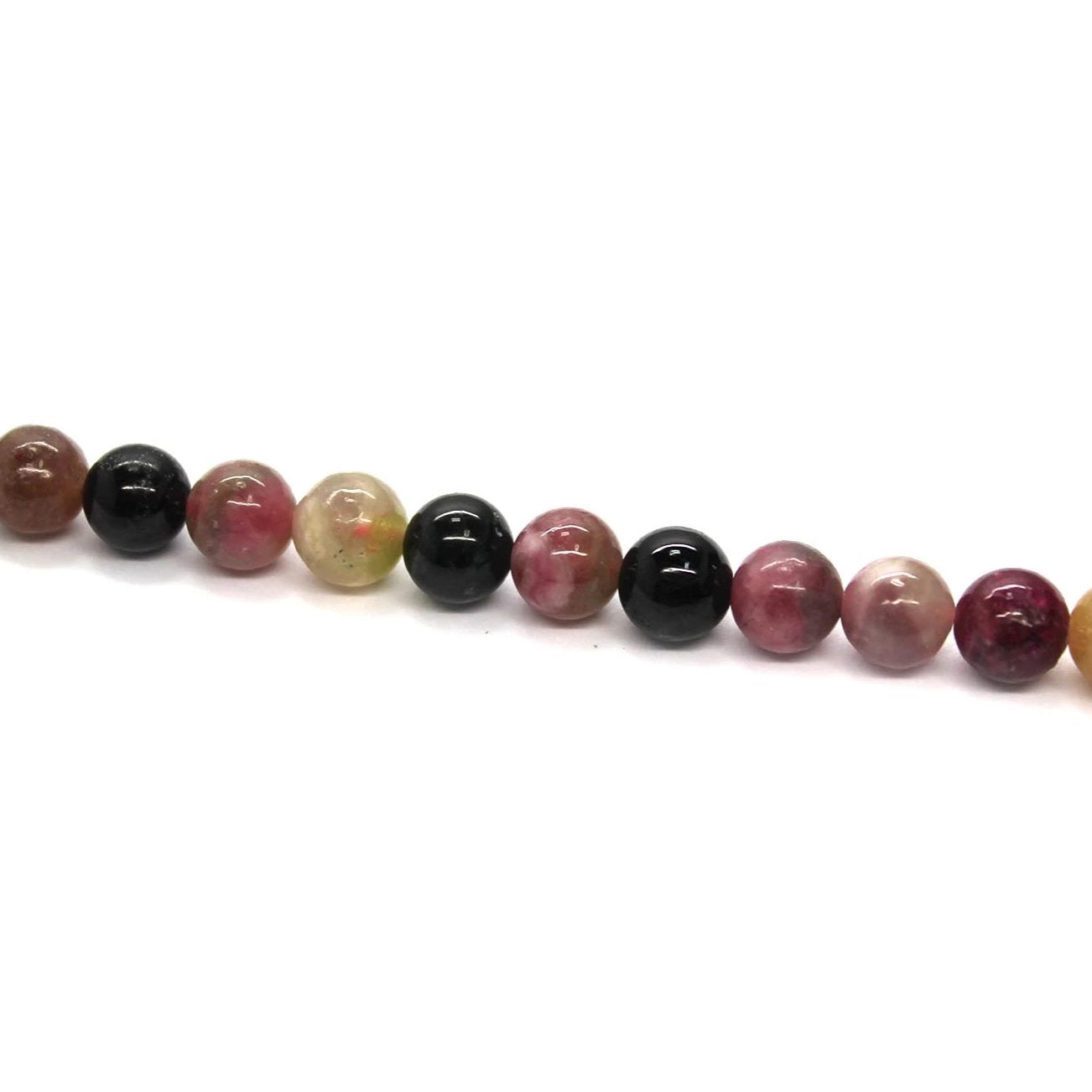 Watermelon Tourmaline, Semi-Precious Stone, 10mm, 42 pcs per strand
