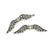Spacers, Wings, Alloy, Silver, 11mm x 53mm x 5mm, Sold Per pkg of 4